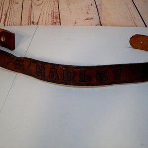 37" HANDMADE TOOLED Leather Harley Belt - Woman's
